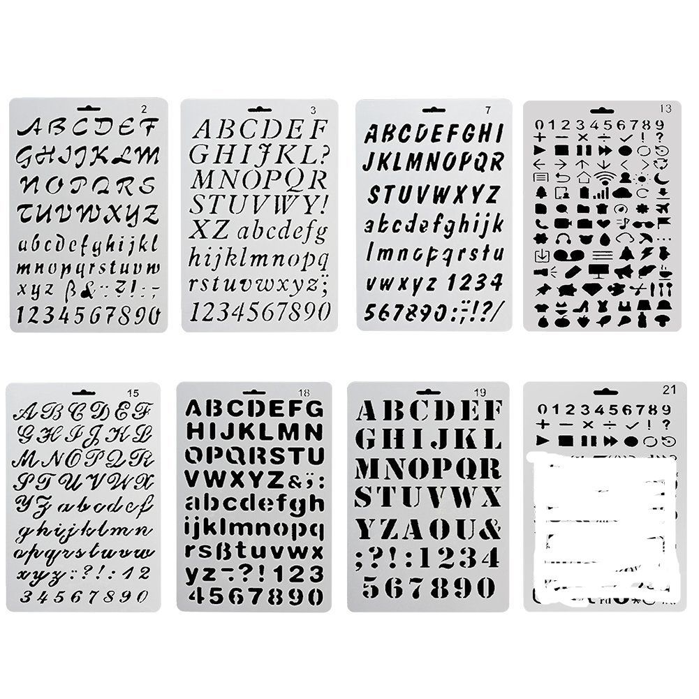 Letter Number Symbols Template To Paint Large Walls Templates Painting Bullet Journal Supplies Pattern