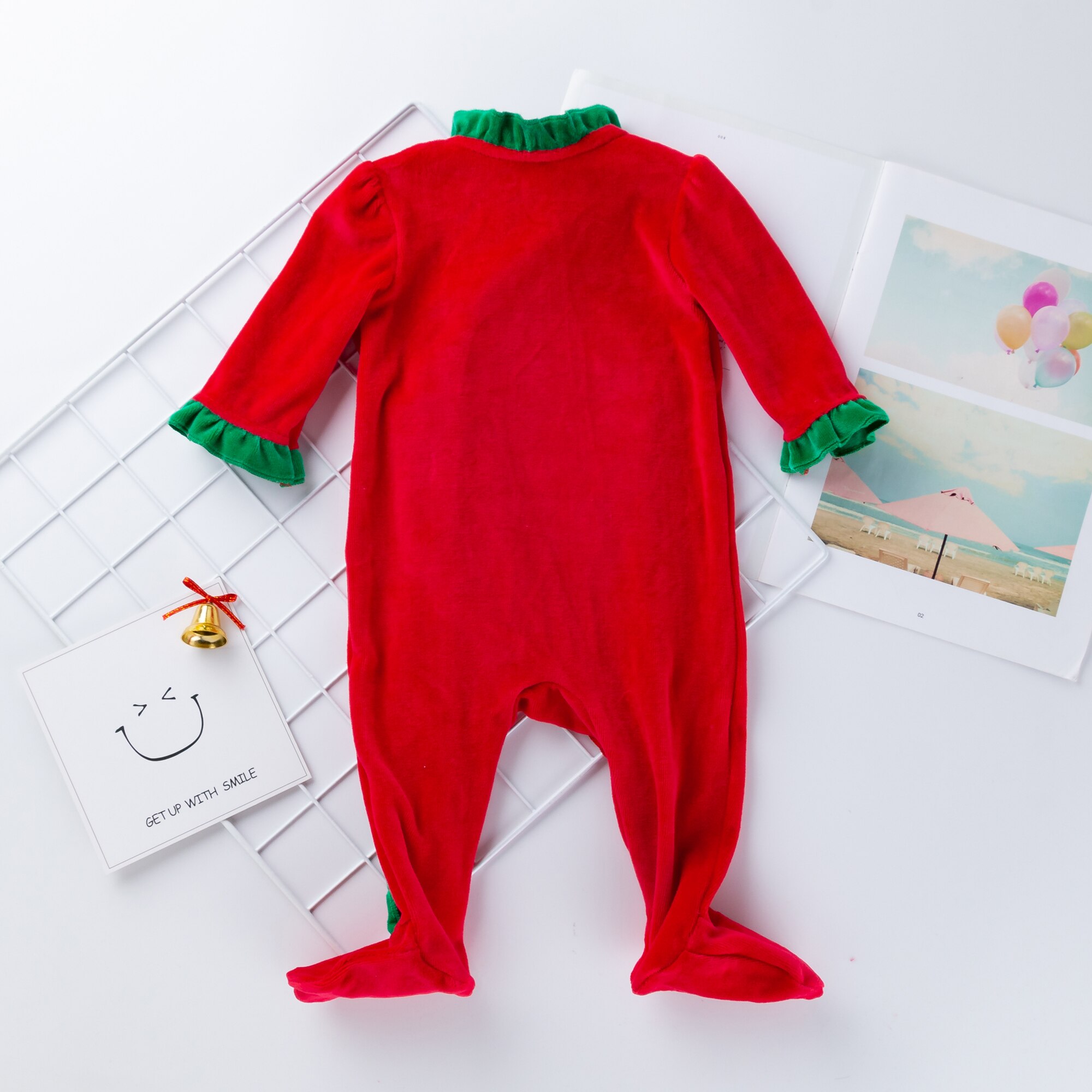 Kerst Dag Overalls 0-24 Maanden Baby Peuter Baby Meisjes &amp; Jongens Jurk Lange Mouw Jumpsuit-Festival Kostuum kleding