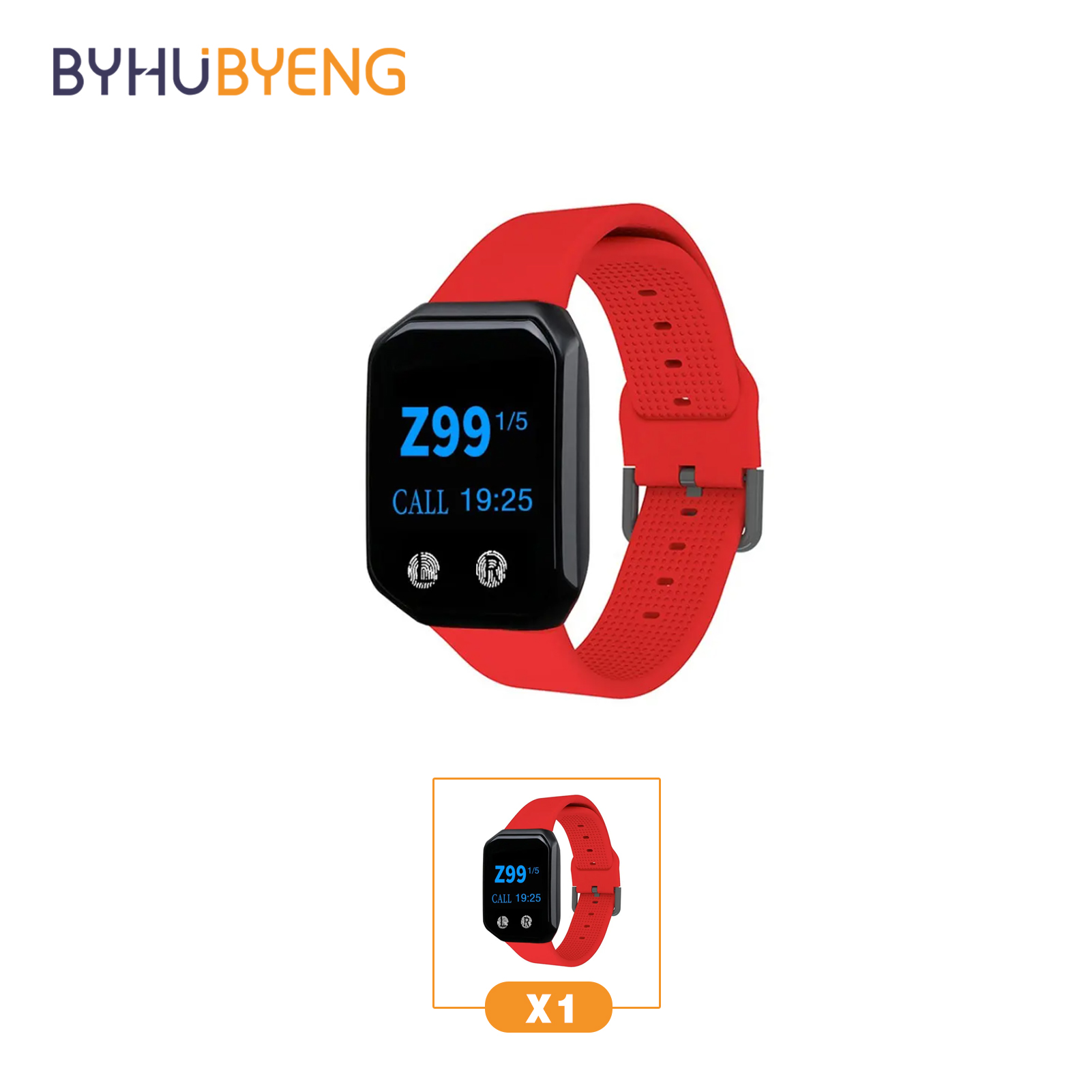 Wireless Restaurant Guest Pager System Waterproof Watch Receiver + Call Button Customer Service for Clinic Cafe Barber Shop Gym: Orange