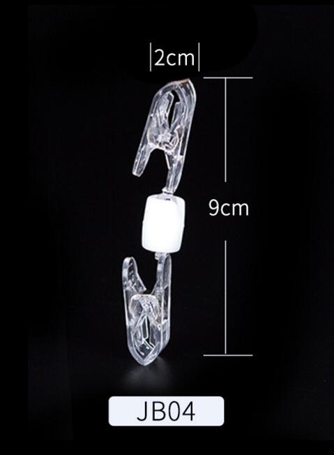 3 stk./pak abs plast mini hylde klip pop magnet reklame klip: Hvid