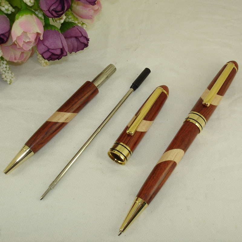 Stift für Holz Büro Schreibtisch Dekoration Holz Gravur Ball Stift Bausätze Umweltfreundliche Hand-gemacht Holz Handwerk Kasten setzt stift Rohlinge