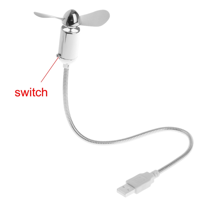 Mini Energy Saving Flexible USB Cooling Fan With Switch For Notebook Laptop Computer