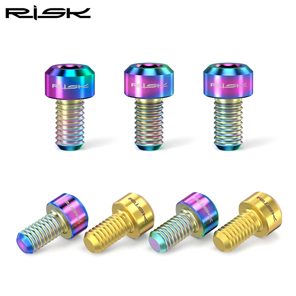 Risk 2 st  m5 x 9 mm cyklar fram bakväxel tråd innerlinje fix pressbult titanlegering mtb mountainbike kabel linje bult