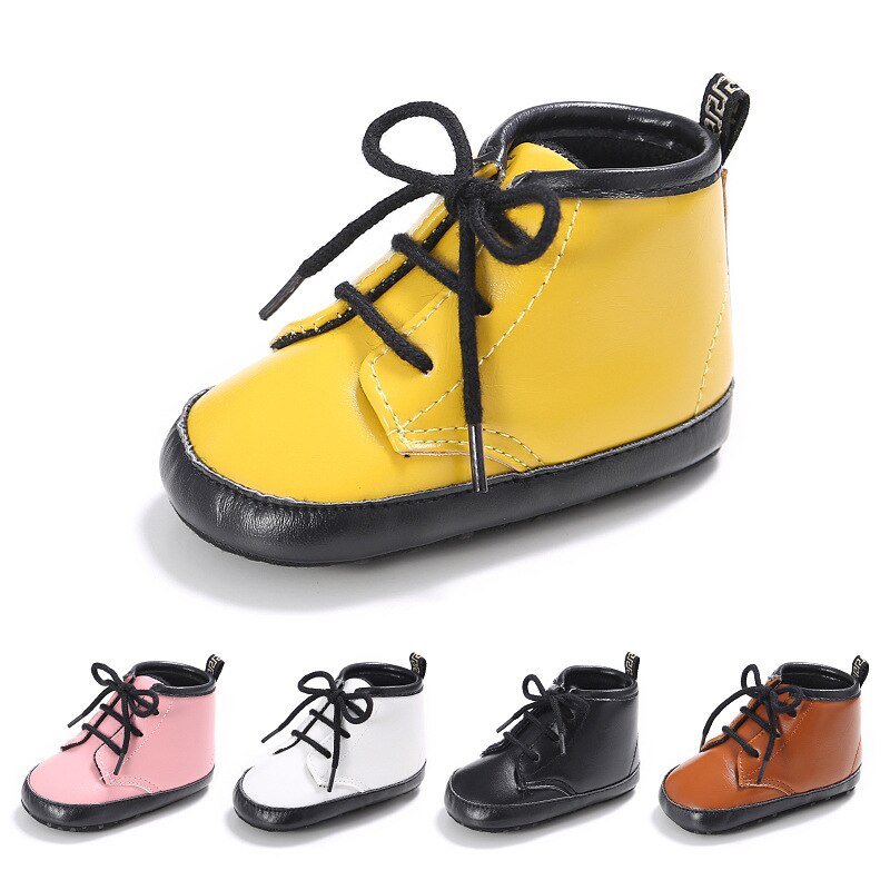 Baby Schoenen Meisjes Jongens Pu Leer Lace Up Hoge Kinderen Sneakers Meisje Baby Schoenen Sport Herfst Winter Schoenen