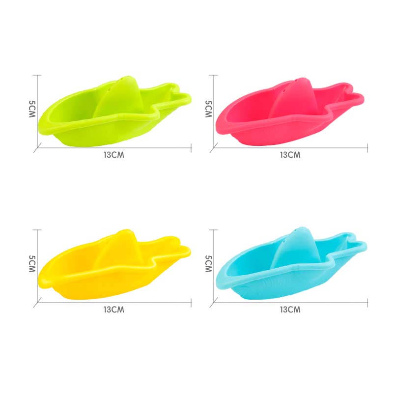 4Pcs / Set Boat Baby Bath Toy Plastic Classic Cute Underwater Shark Bathroom Swimming Toy Children Bath Toy