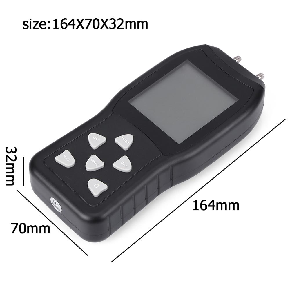 Manómetro Digital medidor de presión de Gas medidor de aire portátil barómetro diferencial Analizador de Gas Natural probador medición JD-102