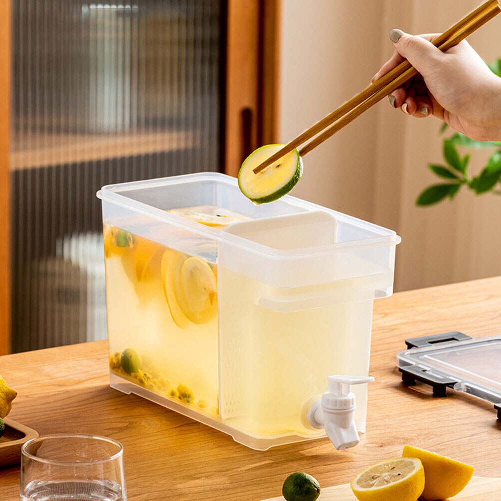 Drinks Dispenser Barrels Faucet Juices Container Brewing Drinks Bucket 3.5L