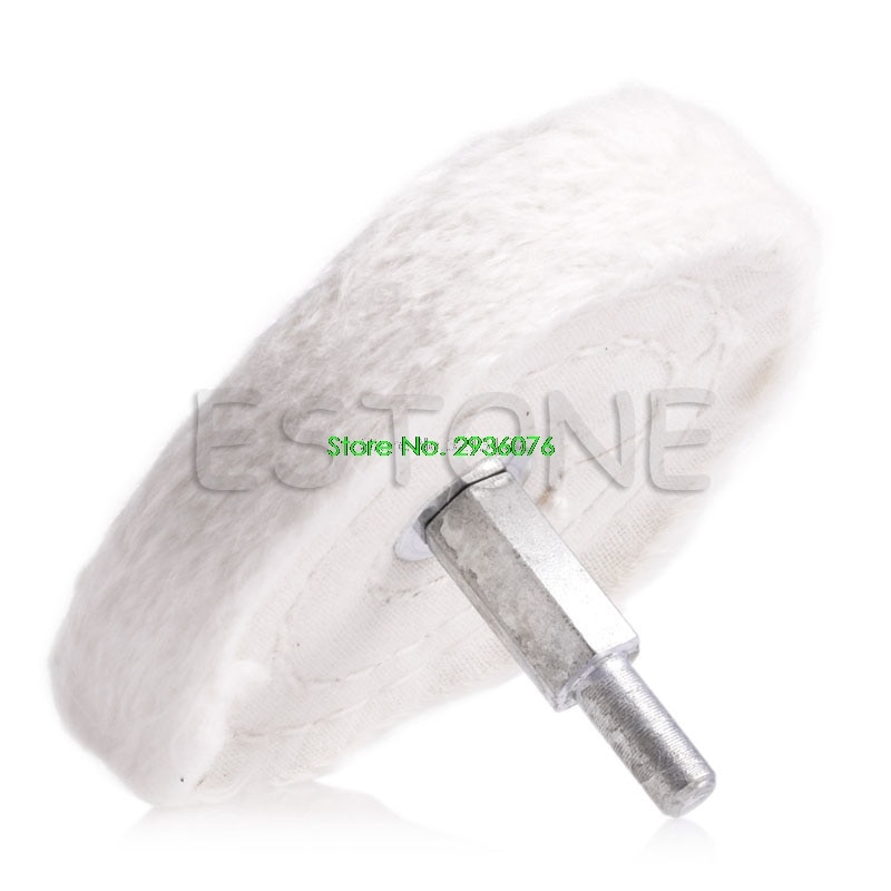 1/4'' Shank 3'' Cloth Polishing Mop Wheel Power Battery Drill Buffing Grinder Support