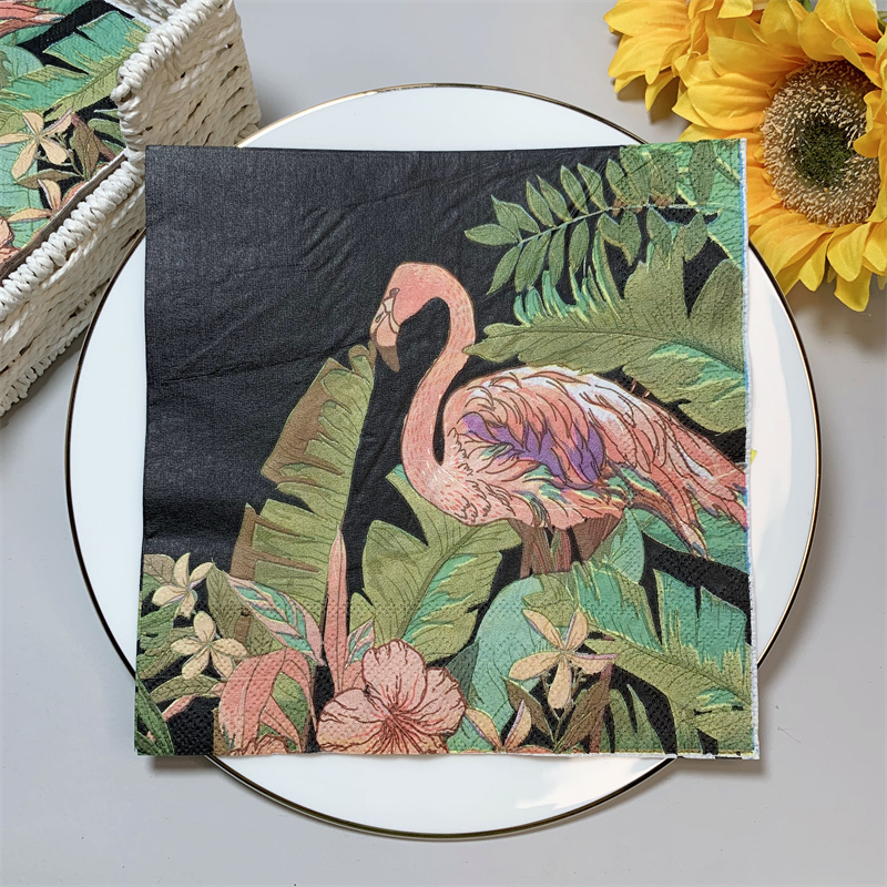 20 Stks/pak Flamingo Tafel Decoupage Papier Servetten Zomer Servet Papieren Tissue Voor Wedding Party Supplies: B1