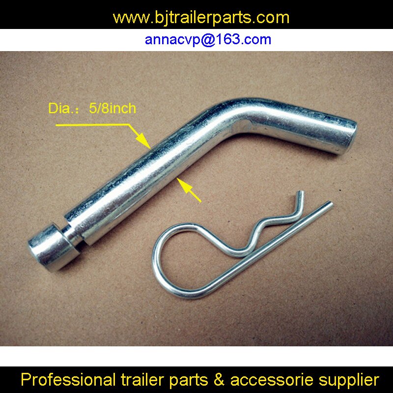 trailer hitch pin and clips for trailer hitch receiver,towing components, 5/8" inch,steel,zinc plated,trailer parts