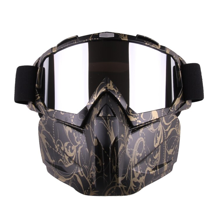 Motorcycle Mask Goggles Riding Windproof Motocross goggles Riding Skiing Moto Bike Detachable Modular Dust Helmet Goggle glasses: A1