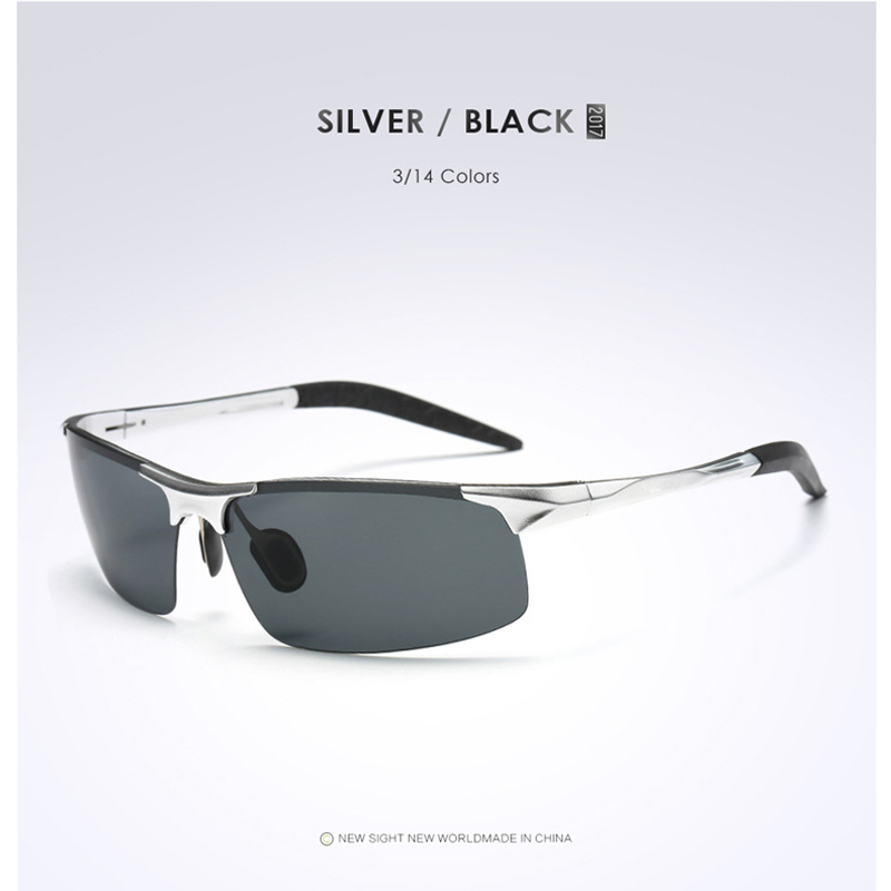 Aluminium Mannen Gepolariseerde Zonnebril Mannelijke Spiegel Rijden zonnebril Mannen gafas retro de sol masculino: JY8177 C3