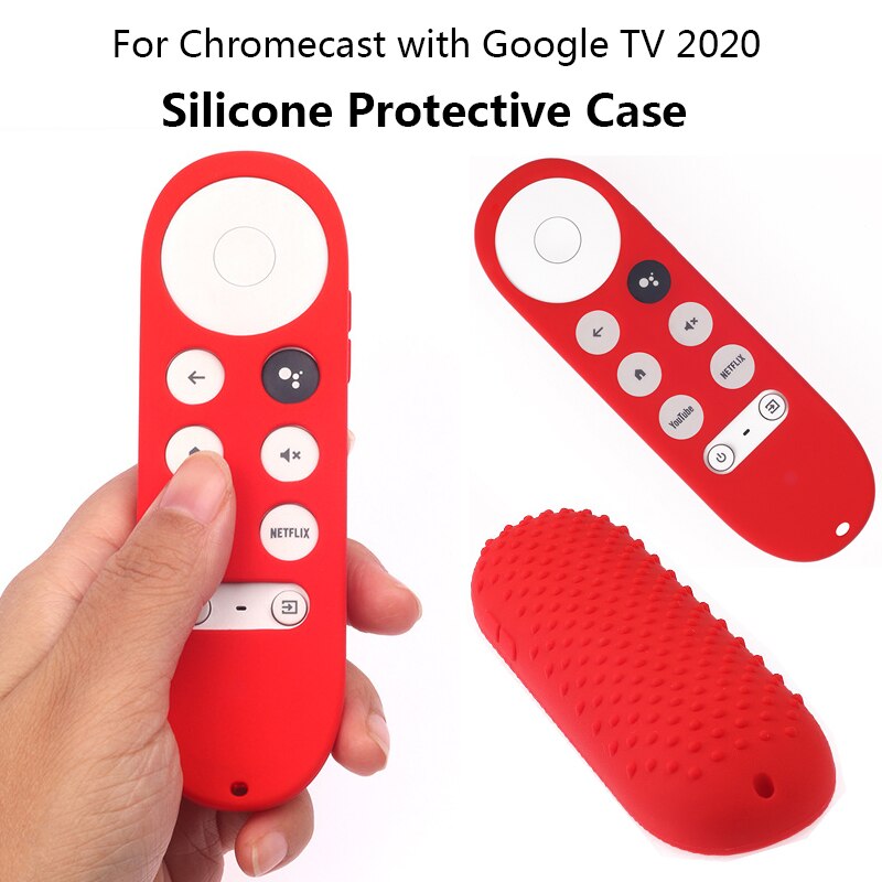 Fernbedienung Abdeckungen Silikon Fall Für Chrome Mit Google TV Stimme Fernbedienung Anti-Verloren Silikon Fall Stoßfest Schützen