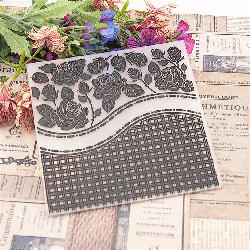 plastic flower cross stitch template craft card making paper card album wedding decoration Embossing folders