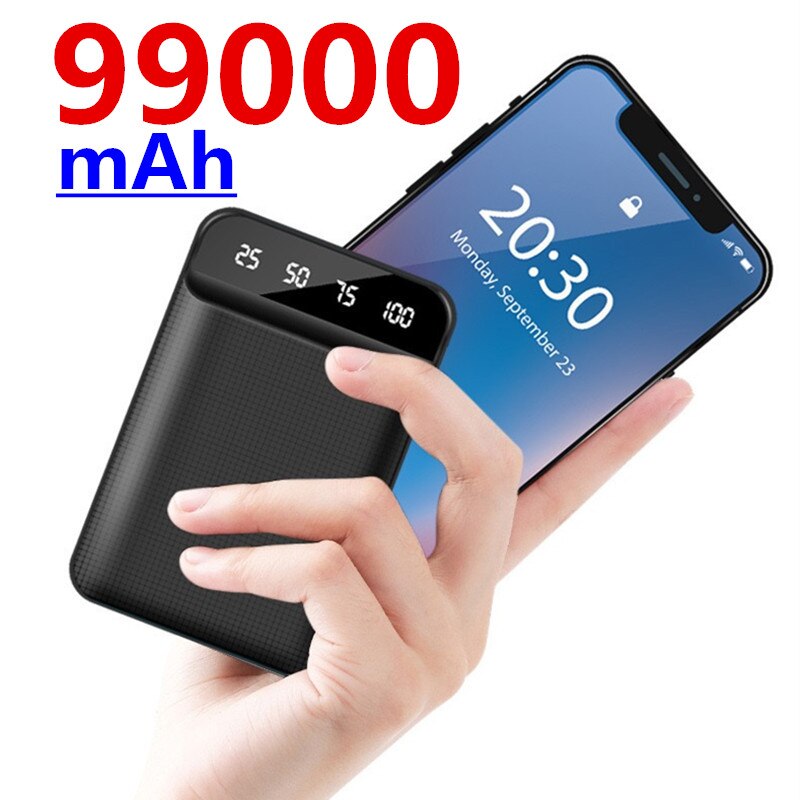 Mini Power Bank 99000Mah Snel Opladen Power Bank 99000Mah Draagbare Externe Batterij Oplader Voor Iphone Xiaomi