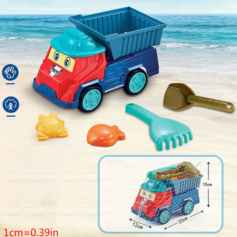 1 Set Beach Toys for Kids Baby Children Playing Game Sand Mould Cartoon Bucket Pail Children Sandbox Set Kit Toys: L