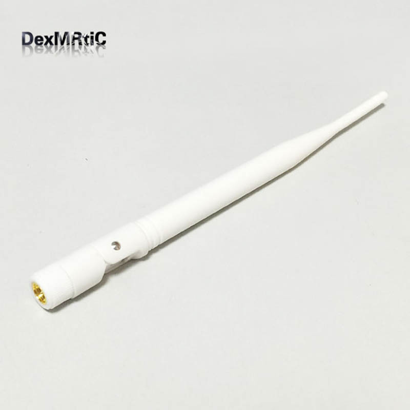 2.4 ghz 6 dbi high gain wifi-antenne omni sma hanstik hvid farve 20cm til trådløs router wifi-antennestik