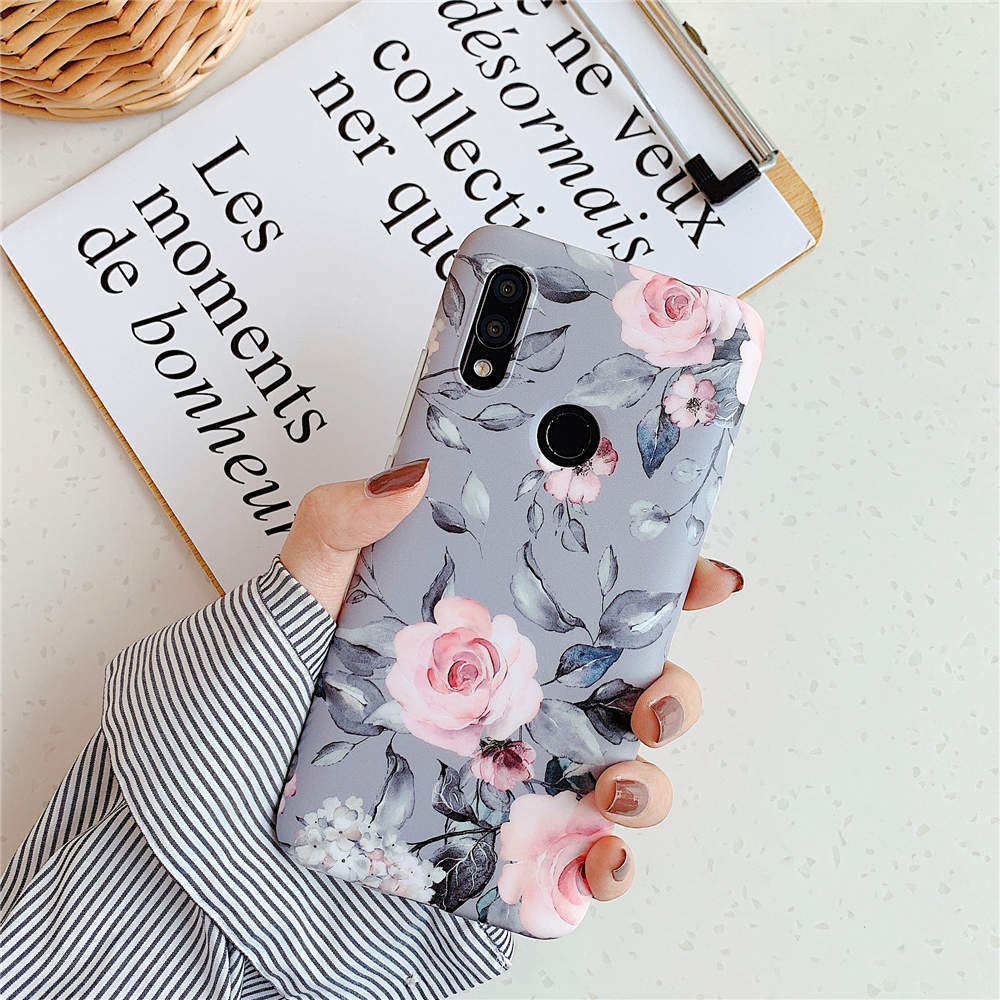 Luxury Flower Phone Cases For Xiaomi Redmi Note 8 7 Pro Case Silicone Soft Back Shell For Xiaomi Redmi 7 Note 7 Pro Case Cover: For Redmi Note 8 Pro / 4