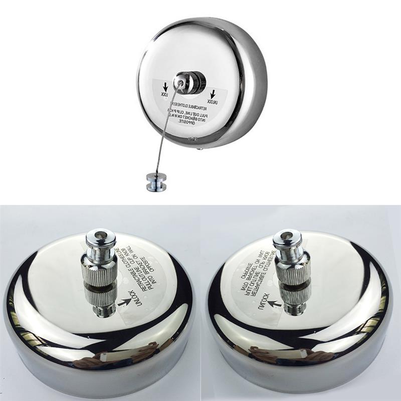 304 Stainless Steel Wall Hanging Clothesline Telescopic Invisible Wire Rope Bathroom Drying Rack Round Real Line Clothesline