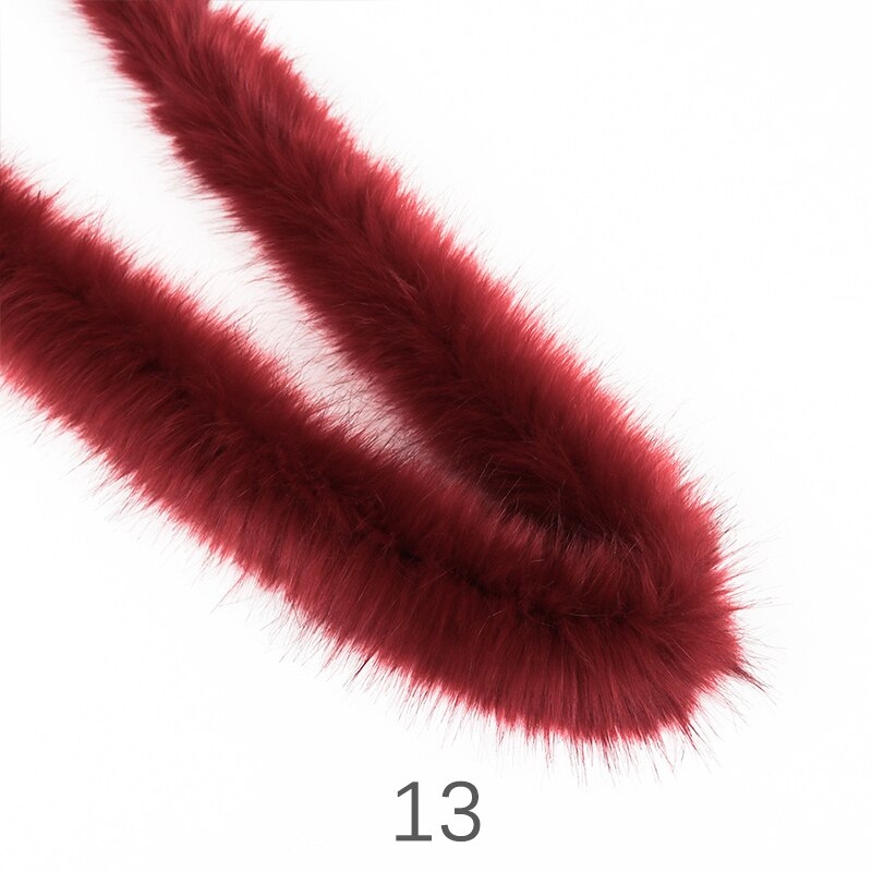 Verdickt Künstliche Kaninchen Fell Trim Kleidung Zubehör Faux Pelz Streifen Für Pullover Mantel Haube Hut DIY Flauschigen Bekleidungs Materialien: 13