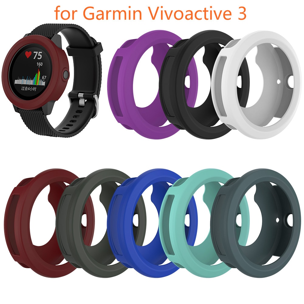 Silicon Rubber Mouw Shell Smart Horloge Cover Beschermhoes Voor Garmin Vivoactive 3 Smart Horloges Protector
