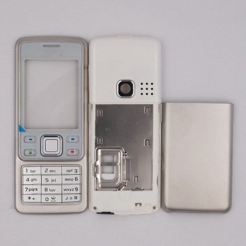 BaanSam Novo Caso de Habitação Para Nokia 6300 Com Teclado Inglês: WHITE