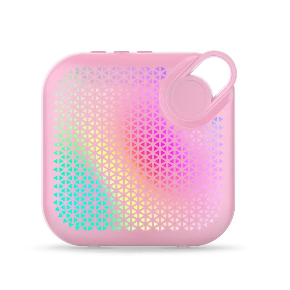 Mini kannettava bluetooth-kaiutin tunnelmalampulla stereoääni subwoofer langaton äänilaatikko korkea ääni superbasso: Musta