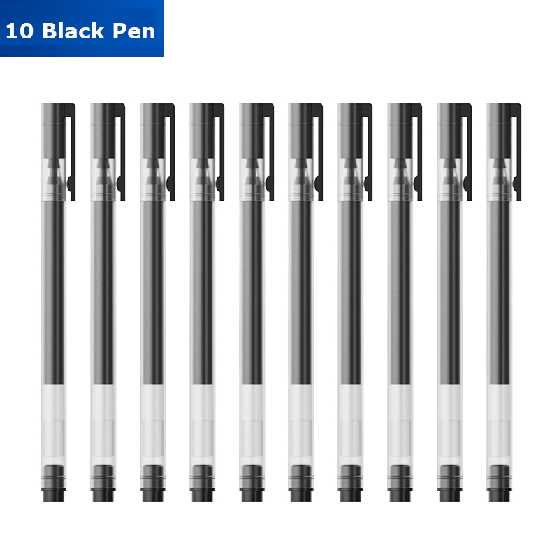 Beifa 10pc/5pc Gel Pens Set Super Durable High capacity Sign Pen Pучка 1800M Writing boligrafo School Office Stationery Supplies:  Light Yellow