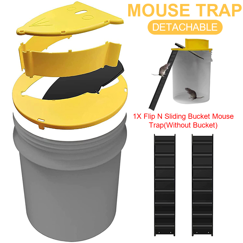 Intelligente Pitfall Mouse Catcher Trap Emmer Automatische reset Flipping Sliding Bucket Lid Automatische reset na het vangen van muizen