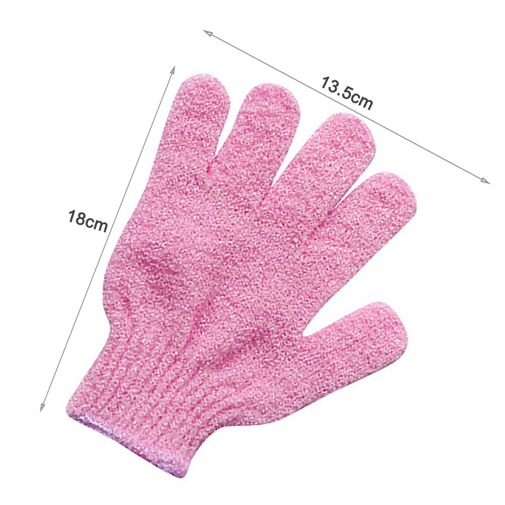 Exfoliating bathing gloves massage spa body scrub bath gloves 1 pair of five fingers soft and durable