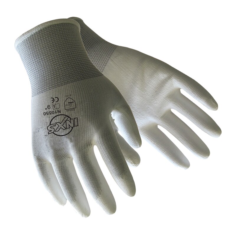 INXS 12 paires Polyester Nylon PU revêtement sécurité travail gants pour constructeurs pêche jardin travail anti-dérapant gants de: N10550 / M