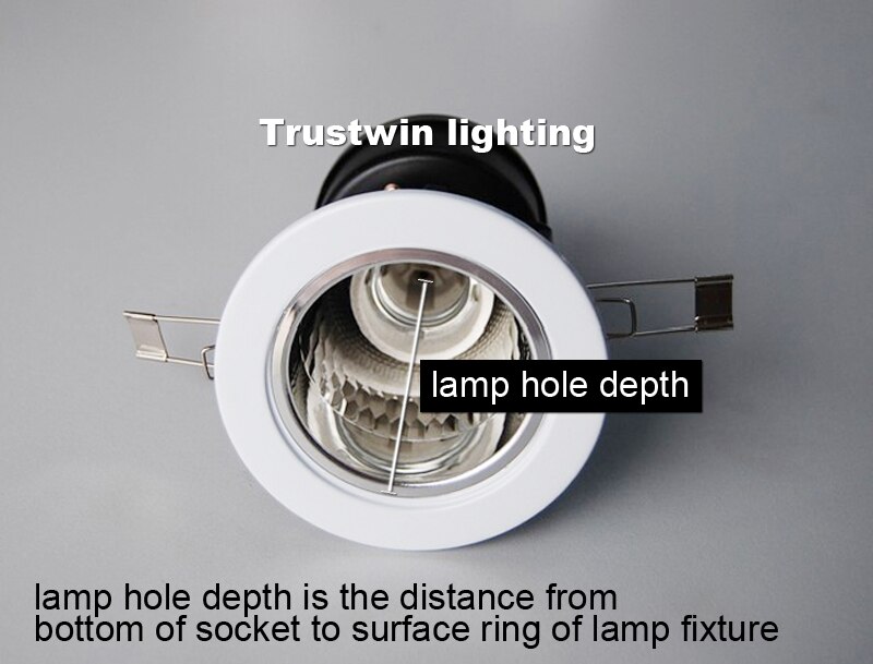 spot bulb fixture Halogen round circle holder white black lamp holder hanging recessed E27 downlight fixture