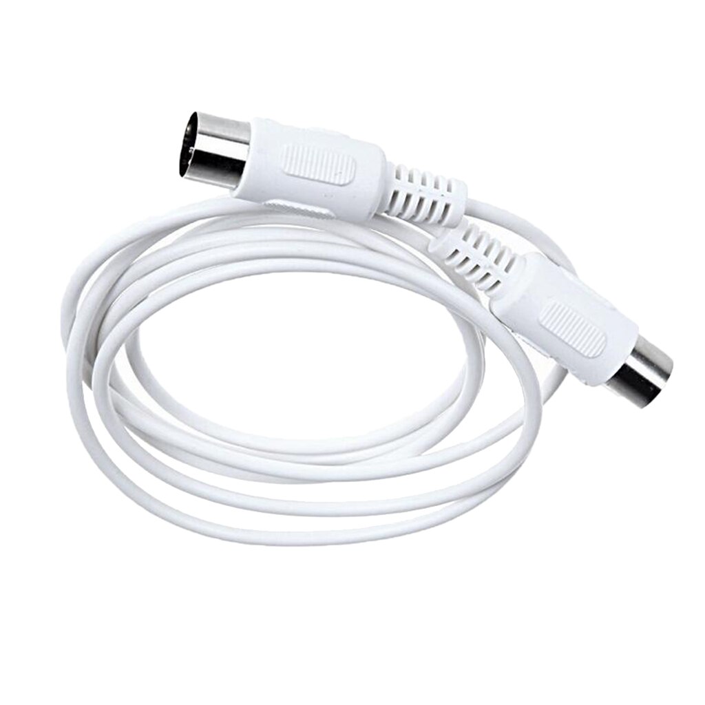 1.5m PVC White MIDI Cable Music Wire 5 Pin Male Cable for Electronic Organ Piano