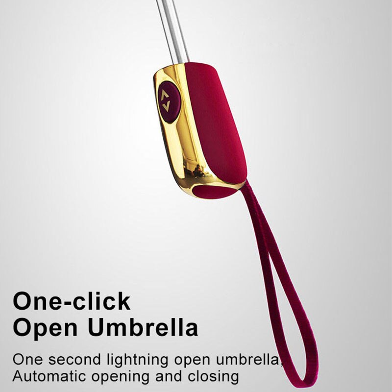 Neue Luxus Ultraleicht Regenschirm Regen Frauen Voll-Automatische 3 Falten Geschäft Regenschirme 6 Knochen Kleinen Regenschirm Reise Sonnenschirm