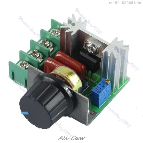 Justerbar spänningsregulator ac scr motorhastighetskontroll 220v 2000w