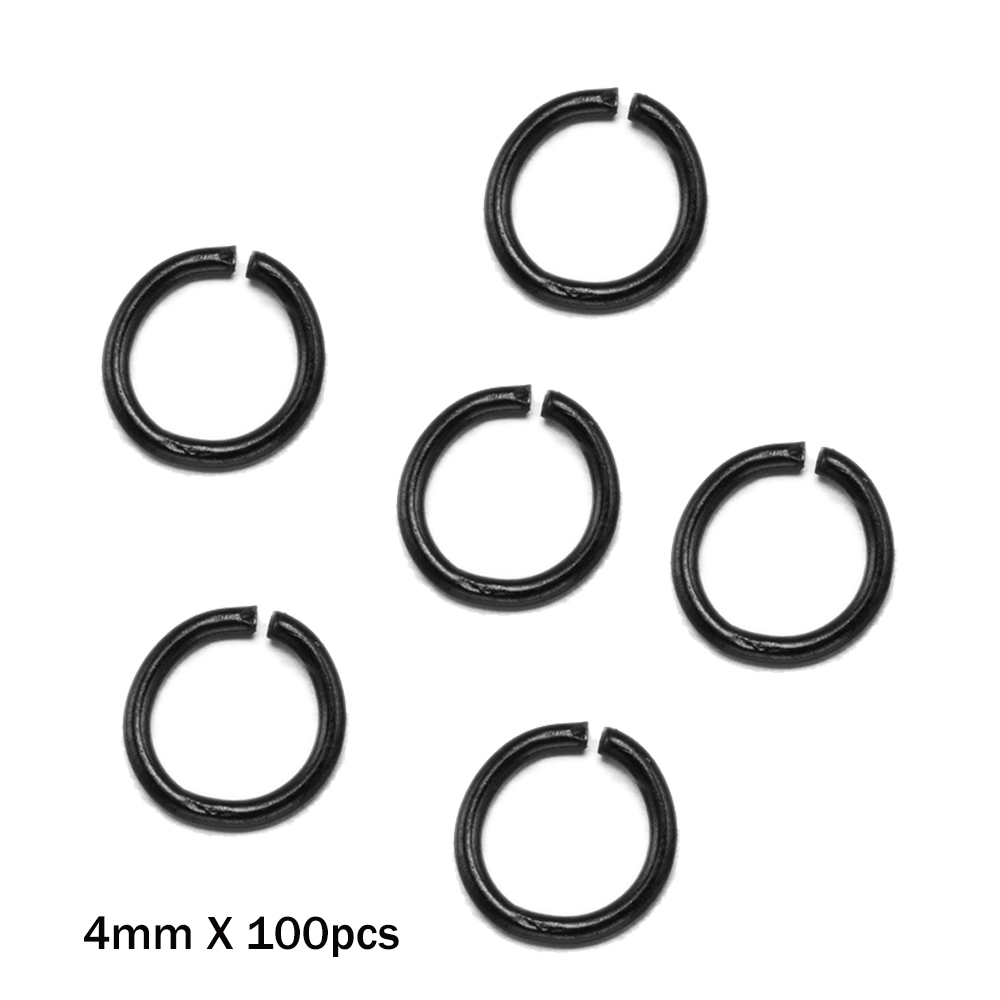 Anillos de acero inoxidable para hacer joyas, accesorios de joyería, 200/50 piezas, 4/5/6/7/8/9/10MM: Blanco