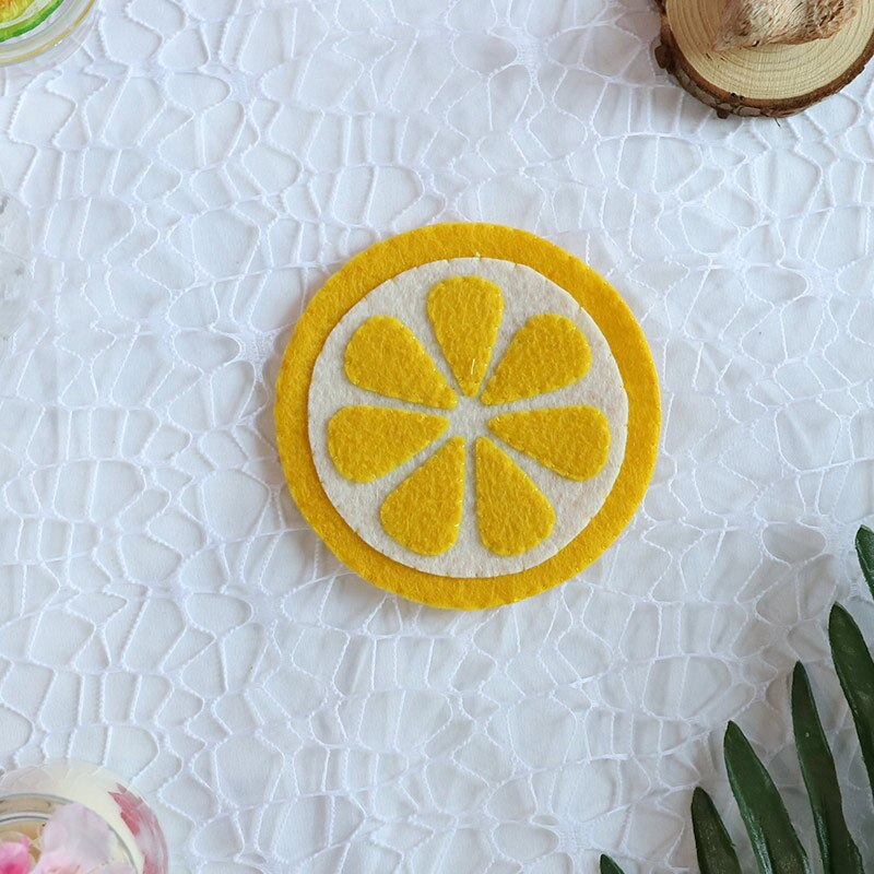 Meian Onvoltooide Handgemaakte Vilt DIY Craft Coaster Vruchten Sets Kinderkamer Bureau Decoraties Fotografie Props Decoraties Kits