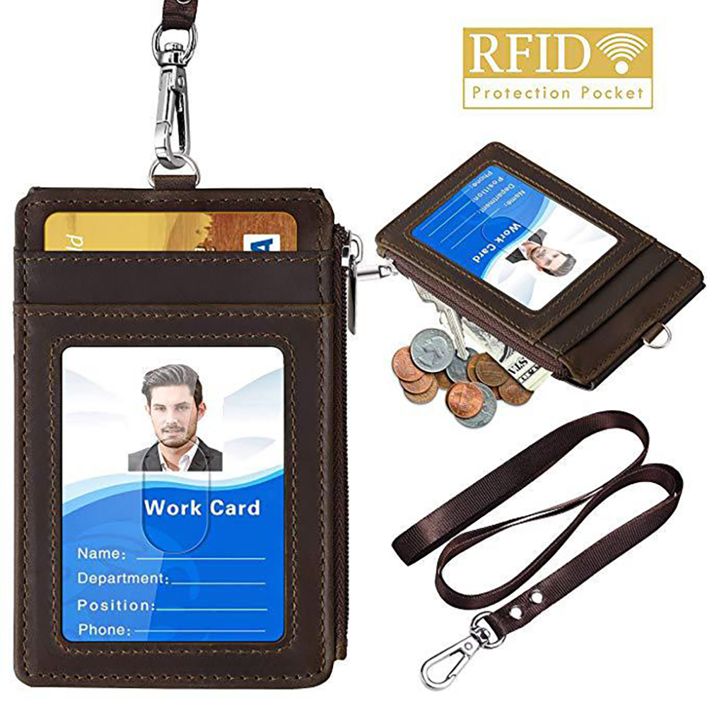 RFID décennie king Bus Pass Case Cover, Neck Lanyard, ID Card Case, Credit Card Holder, Employé ID Cover, Name Danemark ge Holder: green