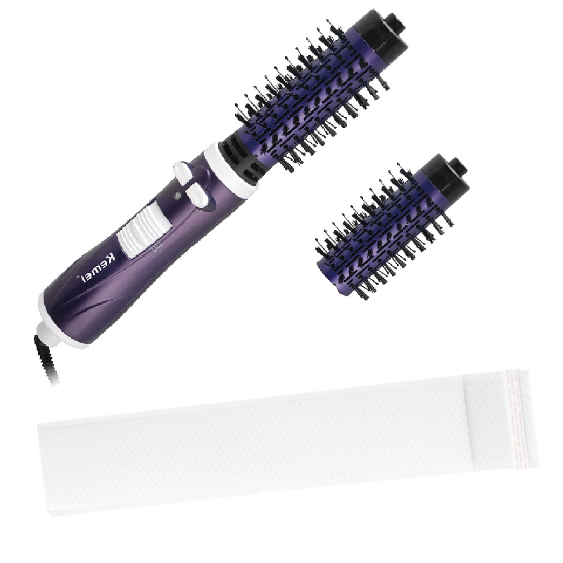 Kemei 2in1 rotary Air Spin Brush Kit for Styling Hair Dryer Brush , 2 Detachable Auto-Rotating Curling Brush Round: SKY BLUE