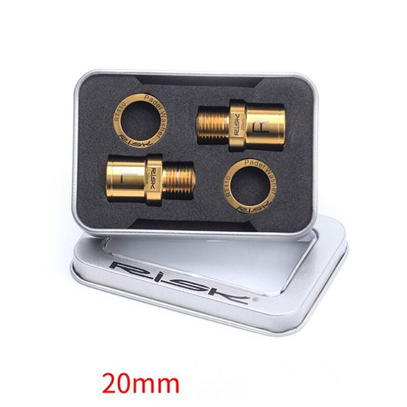 16Mm/20Mm Voor Mtb Road Fiets Pedalen Een Paar Fiets Pedaal As Extenders Fiets Pedaal Extension Bouten spacers: 20mm-GD