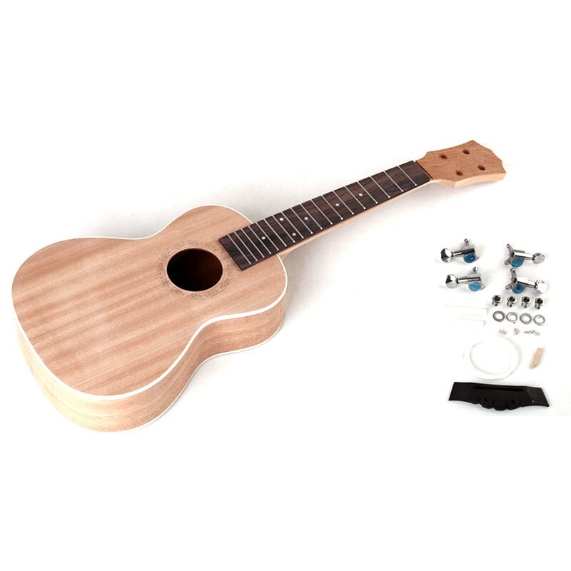 23 Inch Unfinished Ukulele Diy Kit 4 Strings Guitar Handwork Kit Make Your Own Ukulele For Handwork Painting: Default Title