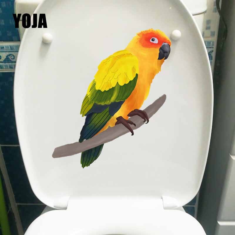 YOJA 19.5X22.8 CM Art Mural Muursticker Tropische Vogels En Takken Wc Decal Bathrooom Home Decor T5-0678