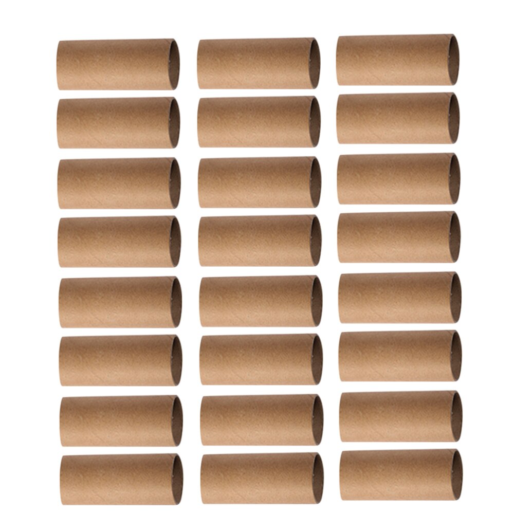 30PCS Craft Rolls Fun Cardboard Tubes for DIY Art and Craft Children Drawing (Wood Color)