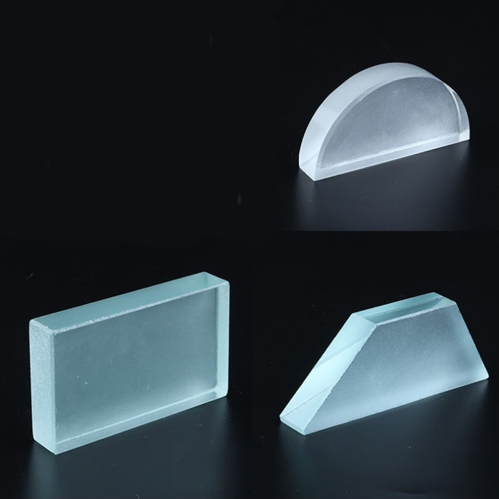 3 stk/parti optisk glass murstein fysikk lysbryting refleksjon eksperiment læremiddel