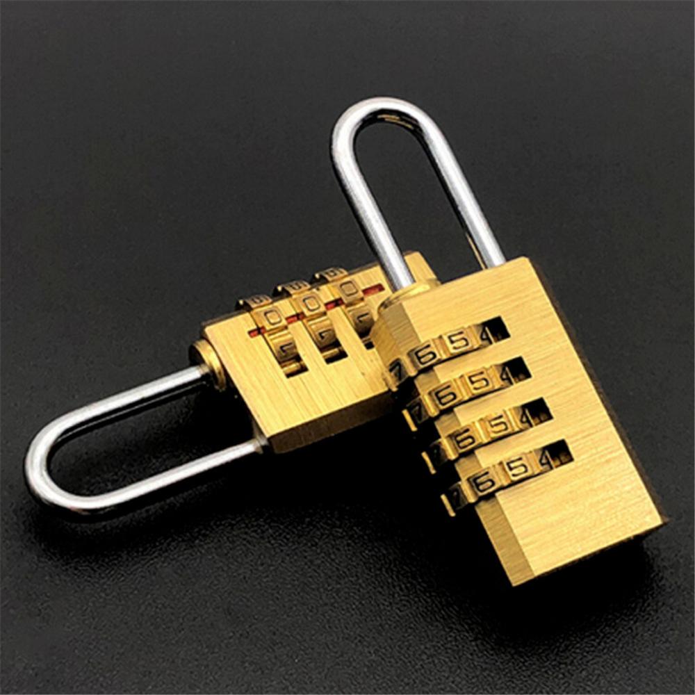 2 size Heavy Duty 3/4 Dial Digit Combination Lock Weatherproof Security Padlock Outdoor Gym Safely Code Lock Gold