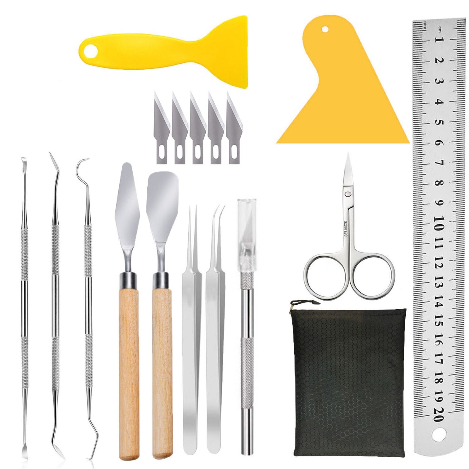 18PCS Craft Vinyl Tool Weeding Precision Diy Basic Set For Cricut Cameos Silhouttes 3 Styles: A 18PCS