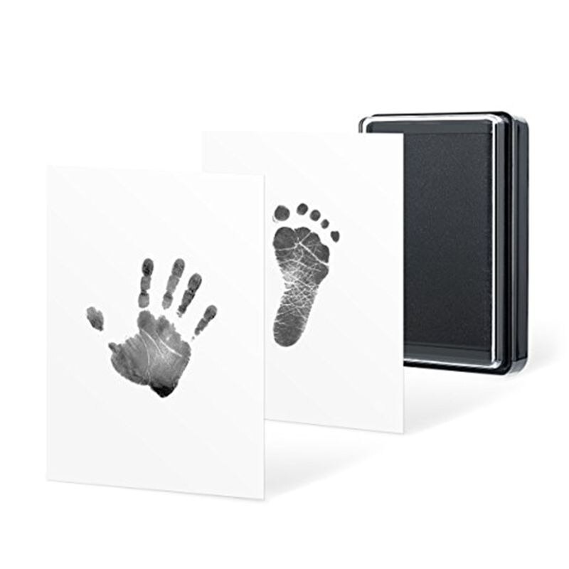 Kits de almohadillas de tinta para huellas de bebé, huella de perro o gato, recuerdo, no tóxico: Negro