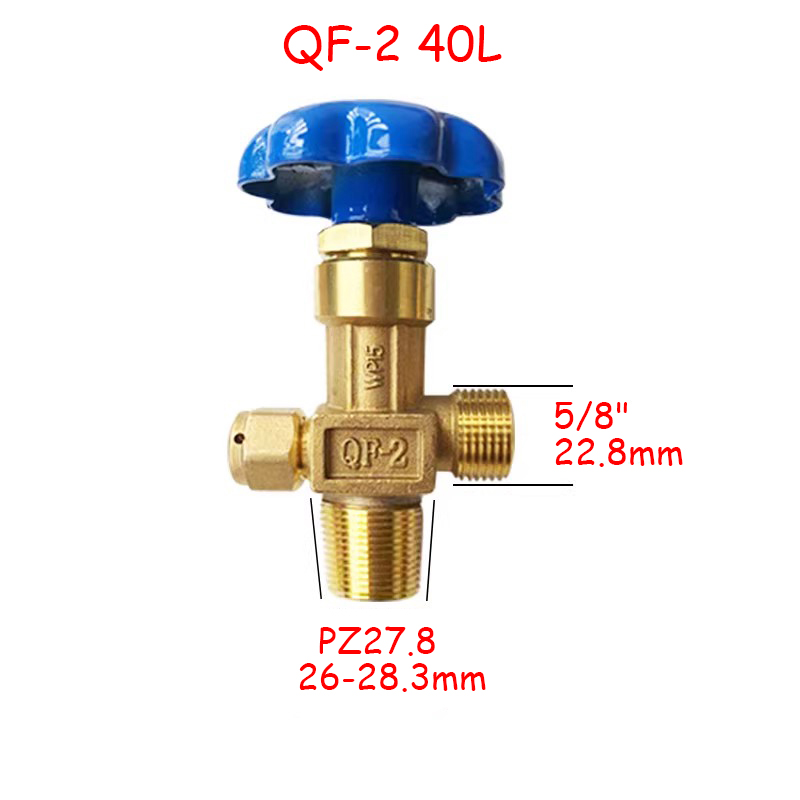 4L 40L Oxygen Valve QF-2 PZ19.2 PZ27.8 QF-2C PX-32A Argon Gas Cylinders Nozzle Steel Cylinder Head Cut-off Valve: Transparent