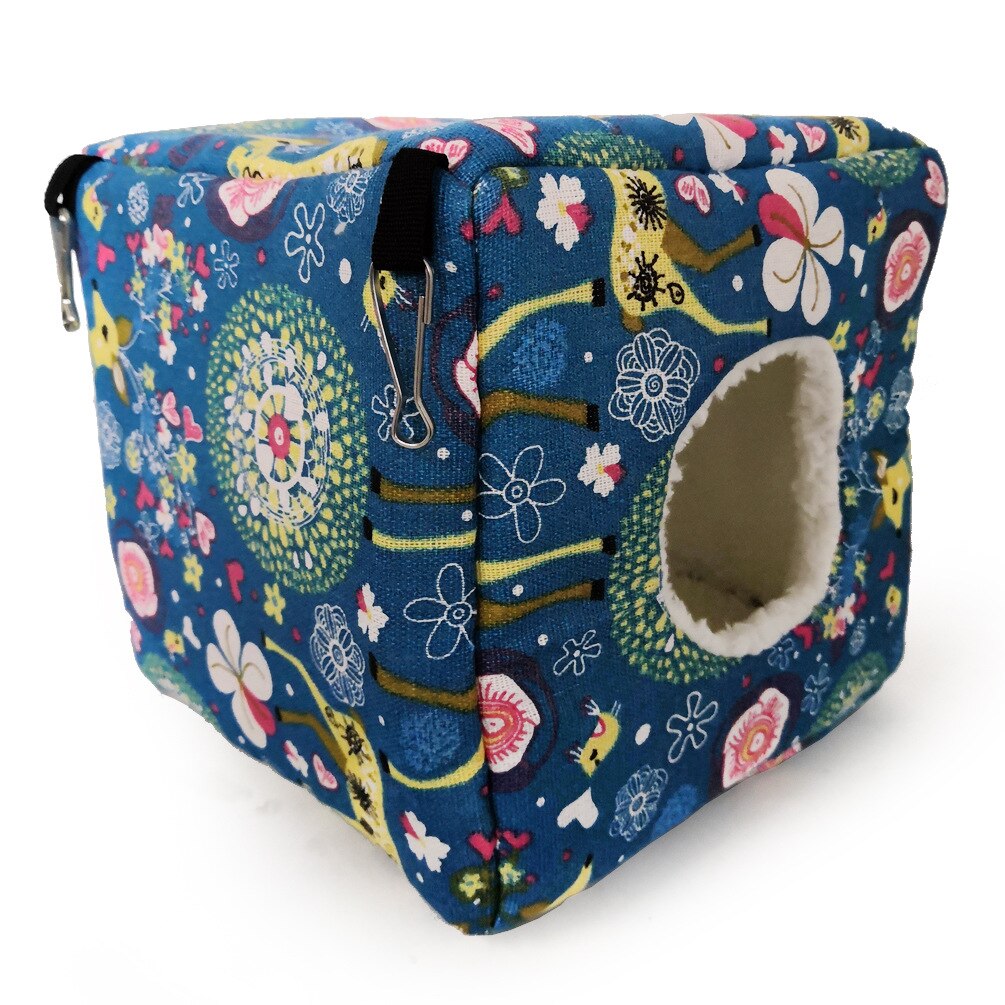 Cube Small Pet Cage Warm Winter Hamster Mini Animal Cage Hanging Bird Nest Bed House Hammock For Rodent/Guinea Pig/Rat/Hedgehog