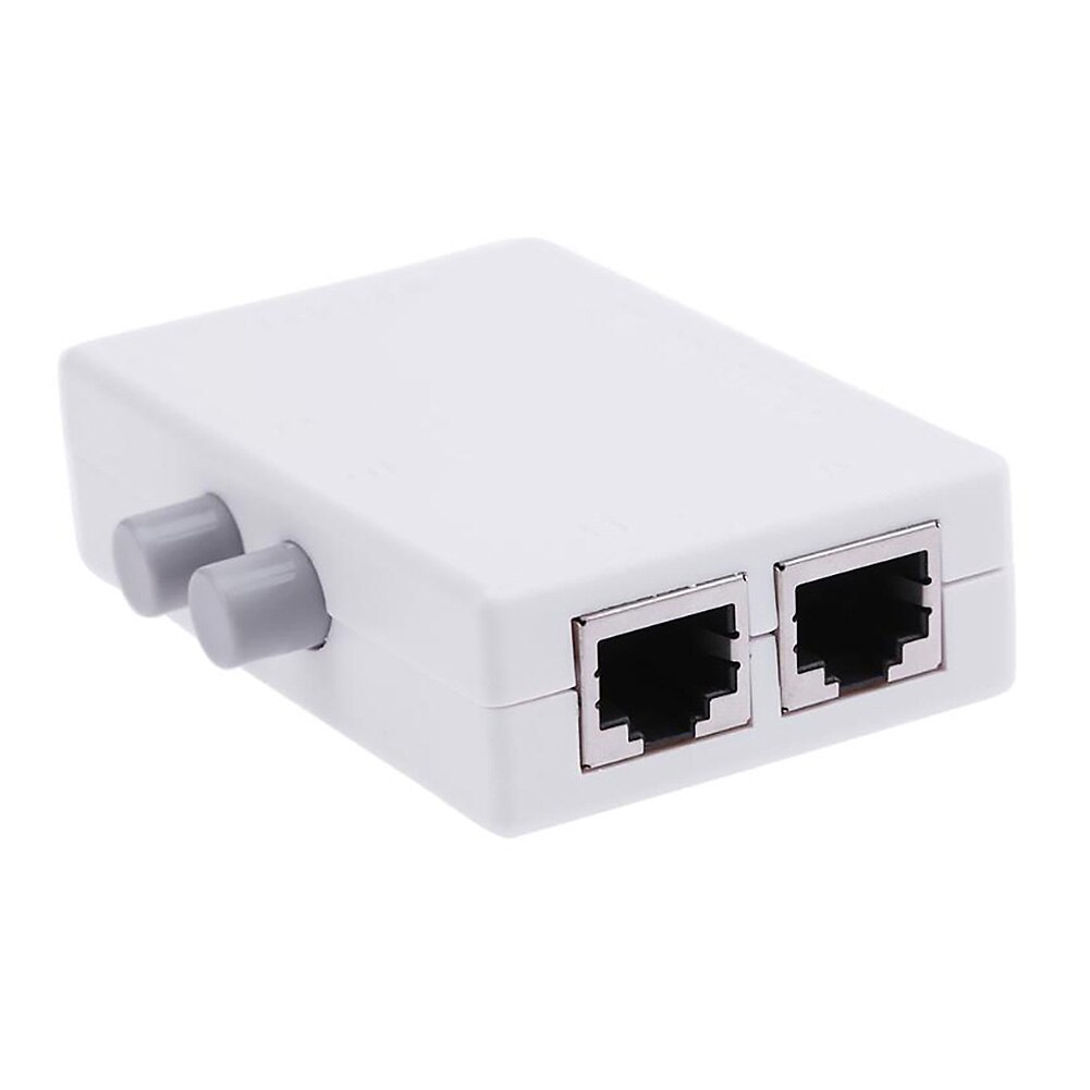 Netværk switch mini ethernet moderne  rj45 lave omkostninger lydsvag let at betjene destop praktisk 2 port plug and play hjemme og på kontoret